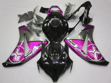Lojas Carenagens Moto Honda CBR1000RR 2008-2011 - Cinzento Rosa Preto Brilhante