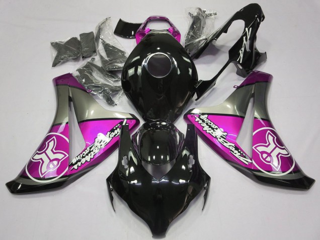 Lojas Carenagens Moto Honda CBR1000RR 2008-2011 - Cinzento Rosa Preto Brilhante