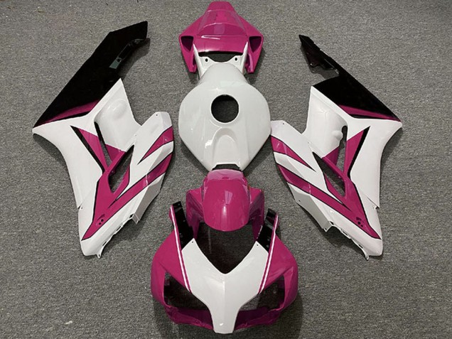 Lojas Carenagens Moto Honda CBR1000RR 2004-2005 - Rosa Branco Preto Brilhante