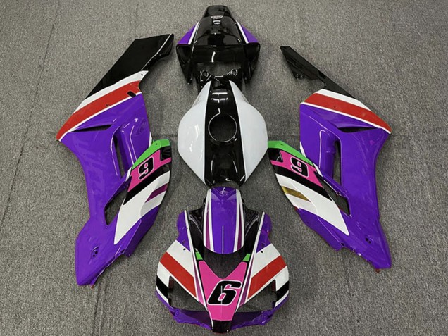 Lojas Carenagens Moto Honda CBR1000RR 2004-2005 - Roxo Branco Vermelho Rosa Preto Brilhante 6