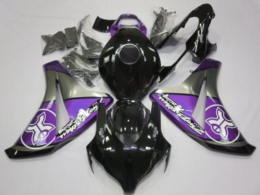Lojas Carenagens Moto Honda CBR1000RR 2008-2011 - Roxo Cinzento Preto Brilhante