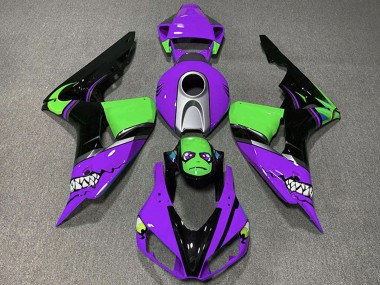 Lojas Carenagens Moto Honda CBR1000RR 2006-2007 - Roxo Prata Verde Preto Brilhante Tubarão