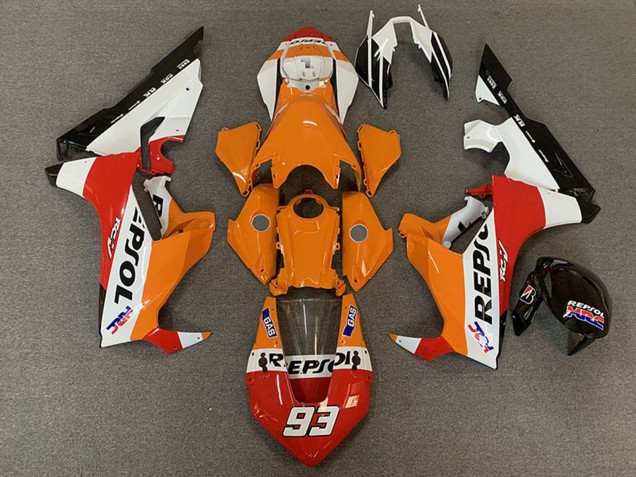 Lojas Carenagens Moto Honda CBR1000RR 2017-2023 - Branco Laranja Vermelho Preto Corrida Repsol 93