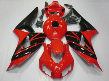 Lojas Carenagens Moto Honda CBR1000RR 2006-2007 - Vermelho Preto Brilhante Preto Fosco