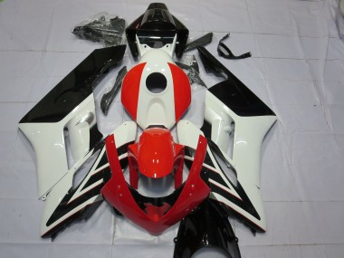Lojas Carenagens Moto Honda CBR1000RR 2004-2005 - Branco Vermelho Preto Brilhante Listra