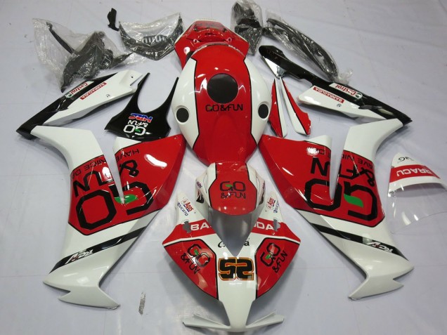 Lojas Carenagens Moto Honda CBR1000RR 2012-2016 - Branco Vermelho Go&Fun