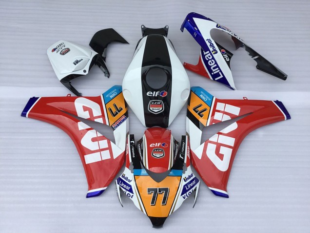 Lojas Carenagens Moto Honda CBR1000RR 2008-2011 - Branco Vermelho Azul Laranja Preto Elf Givi 77