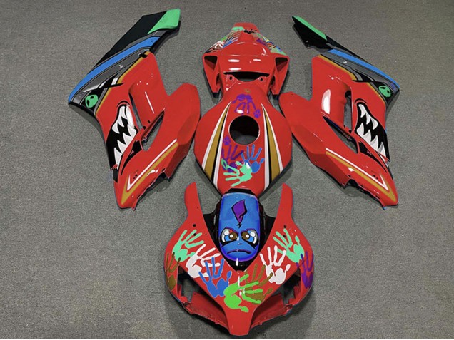 Lojas Carenagens Moto Honda CBR1000RR 2004-2005 - Vermelho Azul Verde Preto Tubarão