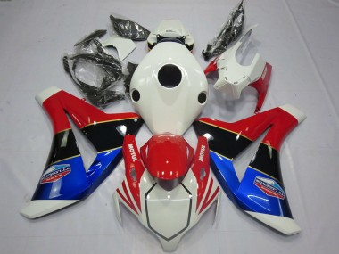 Lojas Carenagens Moto Honda CBR1000RR 2008-2011 - Branco Vermelho Azul Preto Brilhante