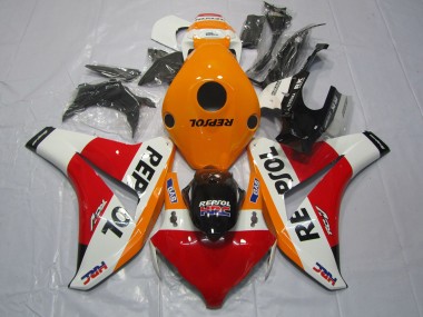Lojas Carenagens Moto Honda CBR1000RR 2008-2011 - Laranja Branco Vermelho Preto Brilhante Repsol HRC