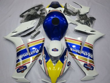 Lojas Carenagens Moto Honda CBR1000RR 2012-2016 - Branco Azul Ouro Rothmans