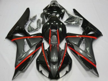 Lojas Carenagens Moto Honda CBR1000RR 2006-2007 - Preto Brilhante Cinzento Vermelho