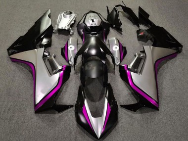 Lojas Carenagens Moto Honda CBR1000RR 2017-2023 - Prata Rosa Preto Brilhante