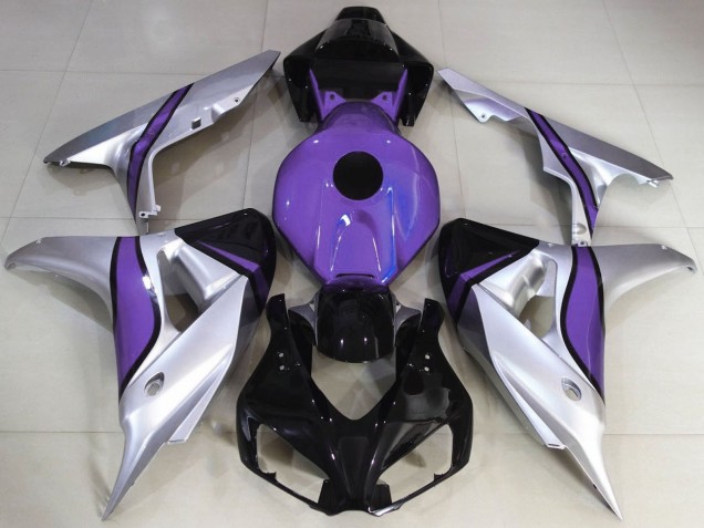 Lojas Carenagens Moto Honda CBR1000RR 2006-2007 - Prata Roxo Preto Brilhante