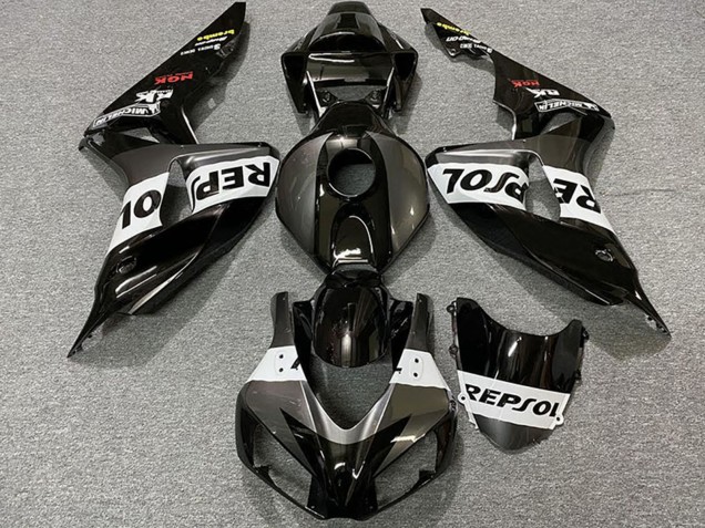 Lojas Carenagens Moto Honda CBR1000RR 2006-2007 - Cinzento Branco Preto Brilhante Repsol