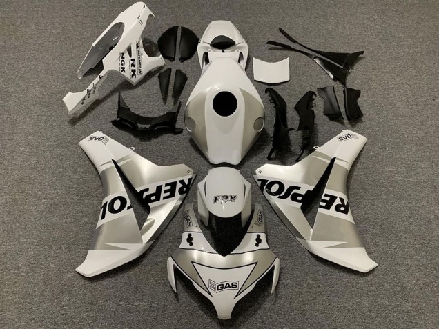 Lojas Carenagens Moto Honda CBR1000RR 2008-2011 - Branco Prata Preto Repsol