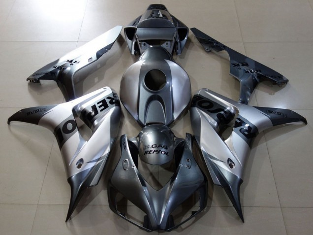 Lojas Carenagens Moto Honda CBR1000RR 2006-2007 - Prata Cinzento Preto Repsol
