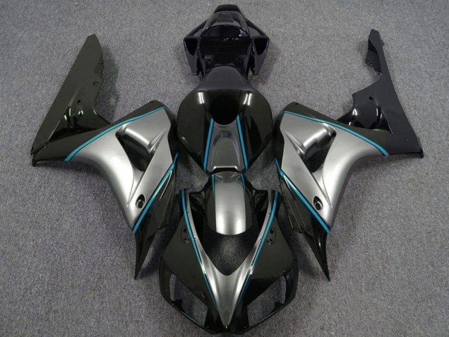 Lojas Carenagens Moto Honda CBR1000RR 2006-2007 - Prata Azul Preto Brilhante Risca de giz