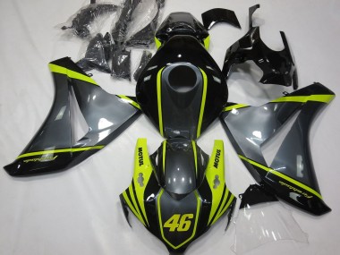 Lojas Carenagens Moto Honda CBR1000RR 2008-2011 - Cinzento Amarelo Preto Brilhante 46