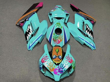 Lojas Carenagens Moto Honda CBR1000RR 2004-2005 - Azul Petróleo Laranja Rosa Preto Tubarão
