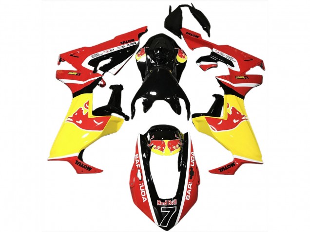 Lojas Carenagens Moto Honda CBR1000RR 2017-2024 - Preto Brilhante Amarelo Red Bull