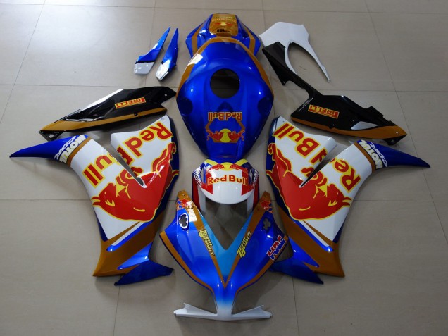 Lojas Carenagens Moto Honda CBR1000RR 2012-2016 - Branco Azul Ouro Red Bull