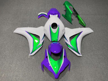 Lojas Carenagens Moto Honda CBR1000RR 2008-2011 - Branco Verde Roxo The Joker