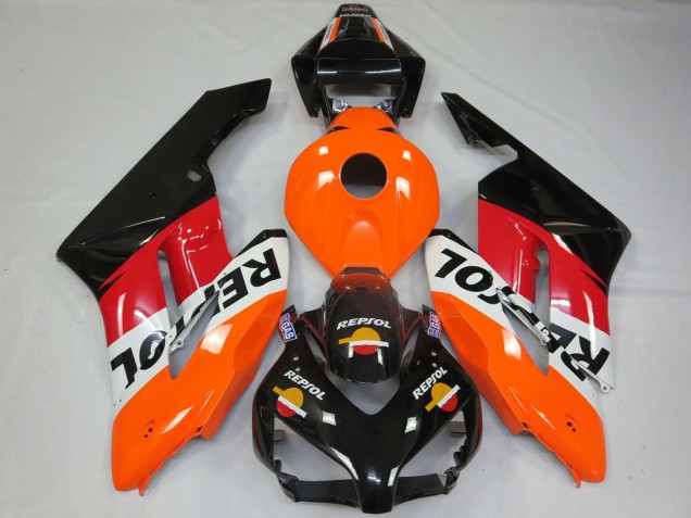 Lojas Carenagens Moto Honda CBR1000RR 2004-2005 - Laranja Branco Vermelho Preto Brilhante Repsol