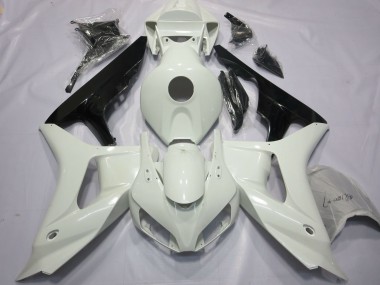 Lojas Carenagens Moto Honda CBR1000RR 2006-2007 - Branco Preto Brilhante