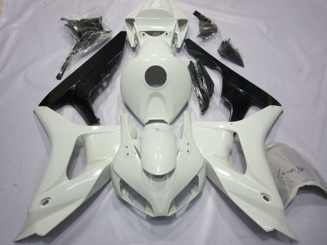 Lojas Carenagens Moto Honda CBR1000RR 2006-2007 - Branco Preto Brilhante