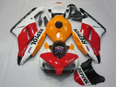 Lojas Carenagens Moto Honda CBR1000RR 2004-2005 - Branco Laranja Vermelho Preto Brilhante Repsol HRC