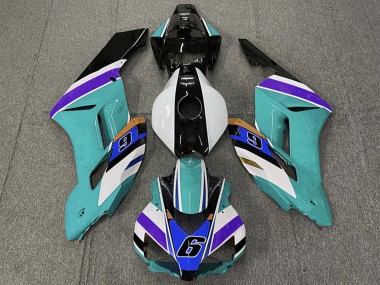 Lojas Carenagens Moto Honda CBR1000RR 2004-2005 - Branco Azul Petróleo Roxo Preto 6