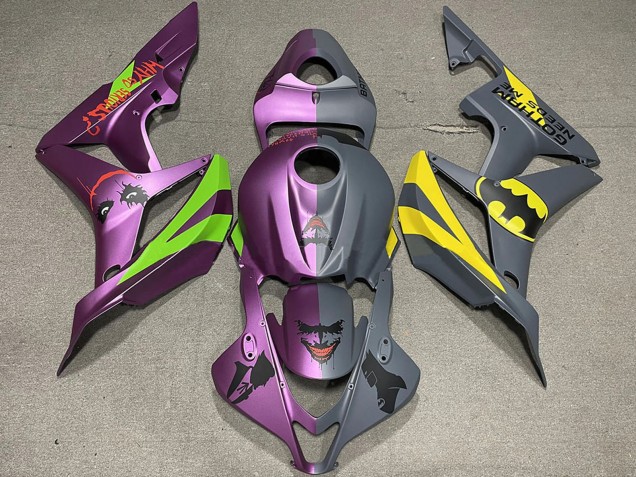Lojas Carenagens Moto Honda CBR600RR 2007-2008 - Cinzento Roxo Bat Man vs Joker Matte