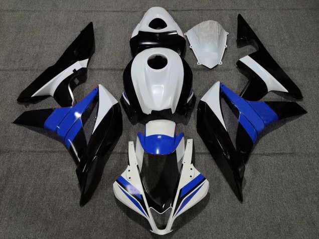 Lojas Carenagens Moto Honda CBR600RR 2007-2008 - Branco Azul Preto Brilhante