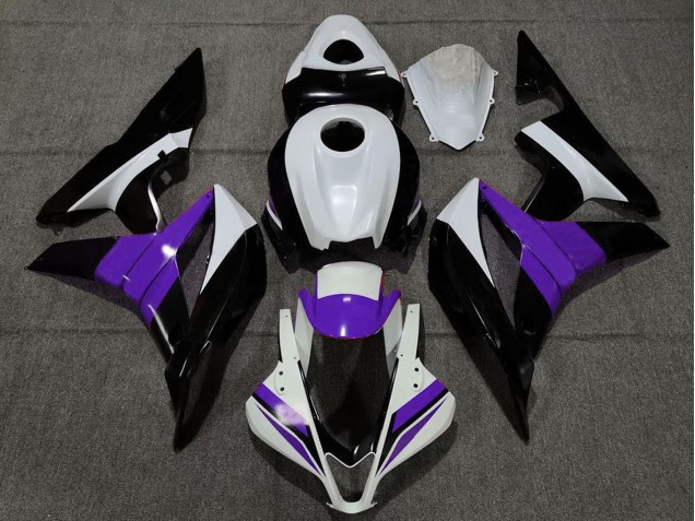 Lojas Carenagens Moto Honda CBR600RR 2007-2008 - Branco Roxo Preto Brilhante