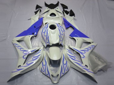 Lojas Carenagens Moto Honda CBR600RR 2007-2008 - Branco Azul Chama