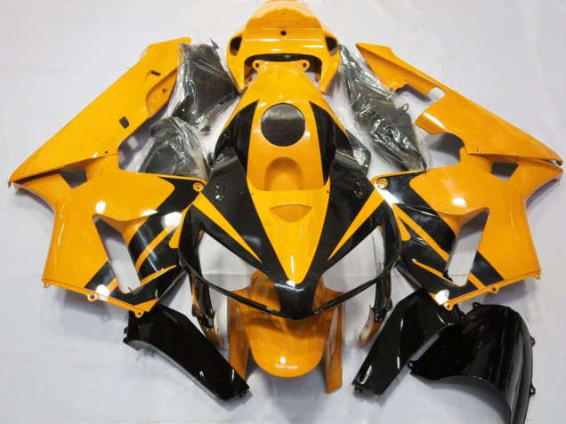 Lojas Carenagens Moto Honda CBR600RR 2005-2006 - Luminoso Laranja Preto Brilhante Estilo