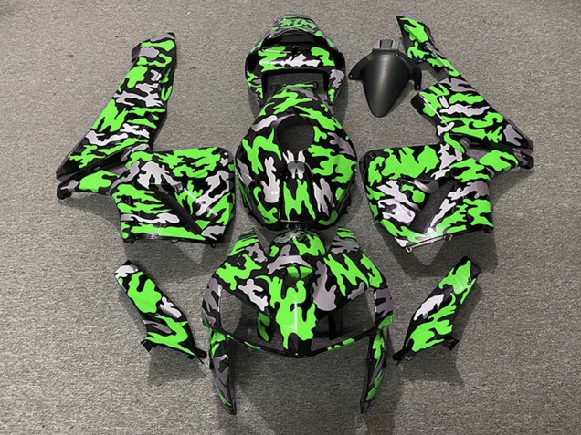 Lojas Carenagens Moto Honda CBR600RR 2005-2006 - Camouflage Verde