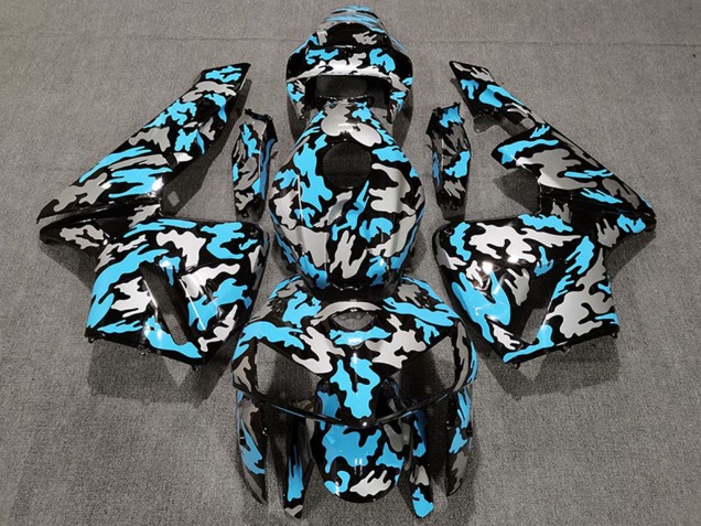 Lojas Carenagens Moto Honda CBR600RR 2005-2006 - Camouflage Azul Claro