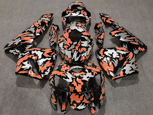 Lojas Carenagens Moto Honda CBR600RR 2005-2006 - Camouflage Laranja Claro