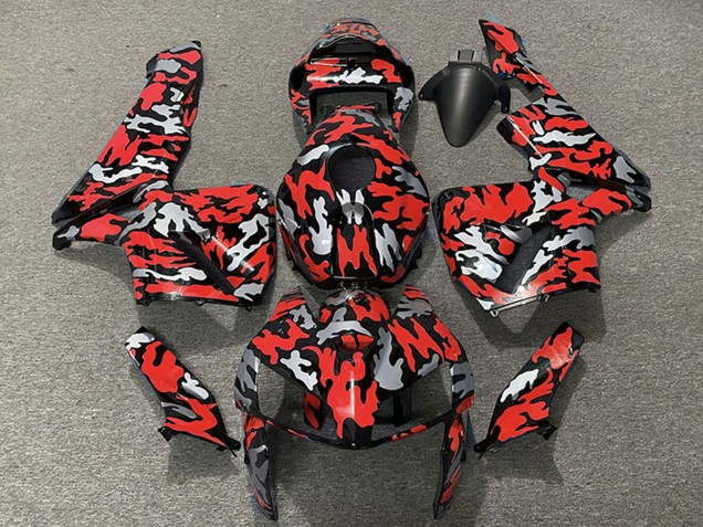 Lojas Carenagens Moto Honda CBR600RR 2005-2006 - Camouflage Vermelho