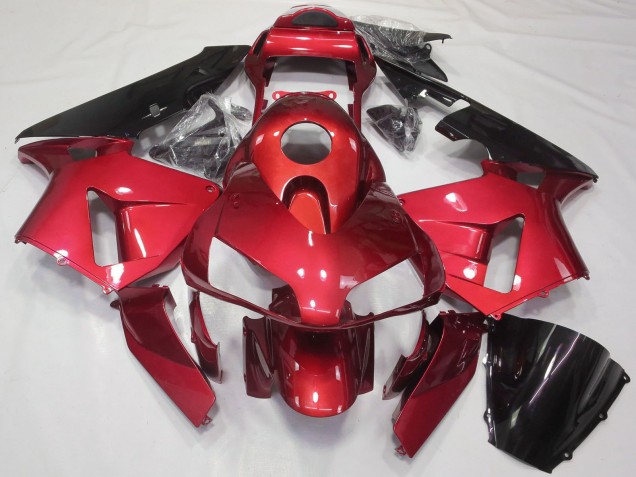 Lojas Kits Carenagem Moto Honda CBR600RR 2003-2004 - Vermelho Preto Brilhante