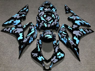 Lojas Carenagens Moto Honda CBR600RR 2007-2008 - Azul Cinzento Camouflage