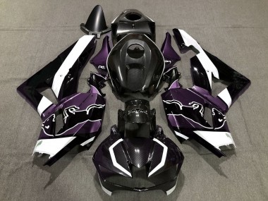 Lojas Carenagens Moto Honda CBR600RR 2013-2023 - Preto Fibra de Carbono Branco Roxo Touro