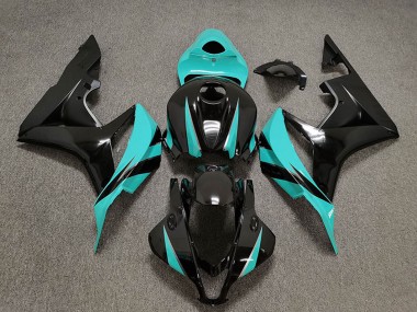 Lojas Carenagens Moto Honda CBR600RR 2007-2008 - Ciano Azul Preto Brilhante