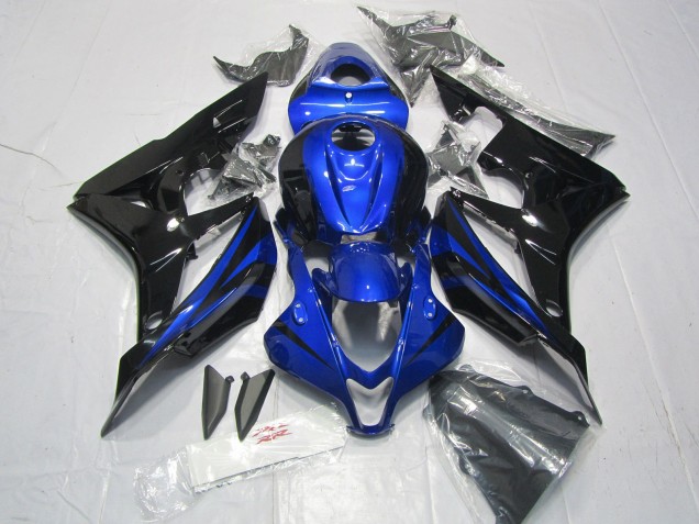 Lojas Kits Carenagem Moto Honda CBR600RR 2007-2008 - Azul Preto Brilhante
