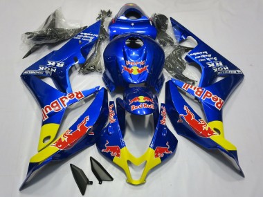 Lojas Carenagens Moto Honda CBR600RR 2007-2008 - Azul Amarelo Red Bull