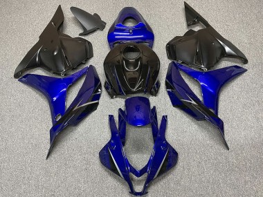 Lojas Carenagens Moto Honda CBR600RR 2009-2012 - Azul Preto Brilhante OEM Estilo