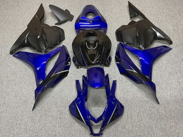Lojas Carenagens Moto Honda CBR600RR 2009-2012 - Azul Preto Brilhante OEM Estilo