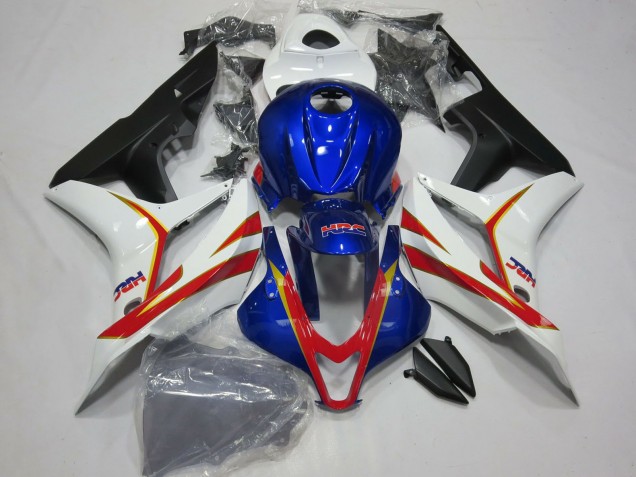 Lojas Carenagem Moto Honda CBR600RR 2007-2008 - Branco Vermelho Azul HRC